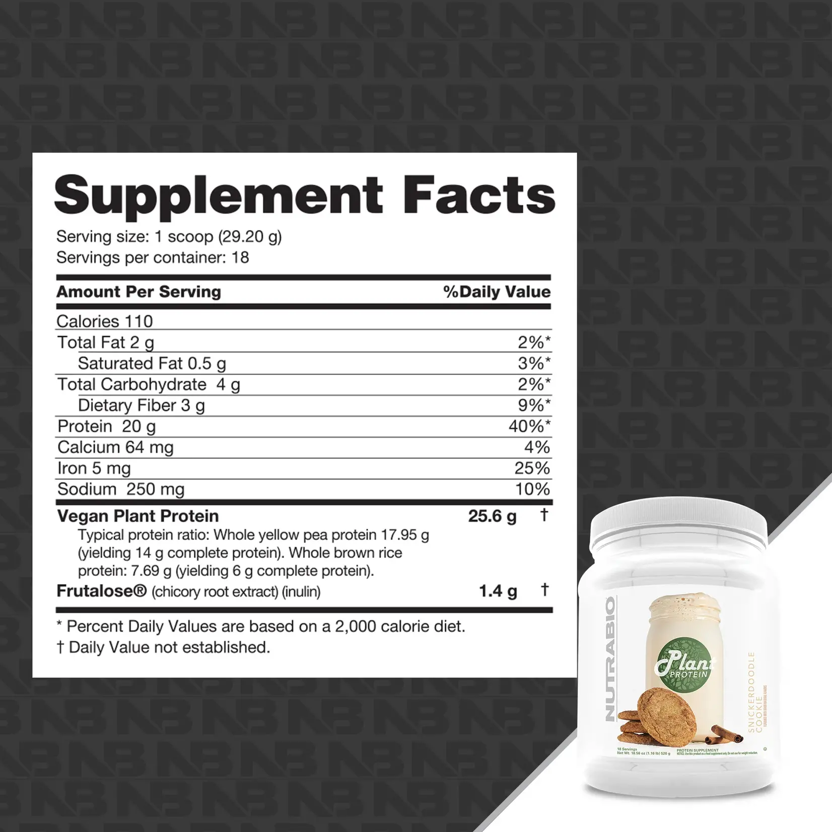 NutraBio NUTRABIO Plant Protein 1.2 Lbs