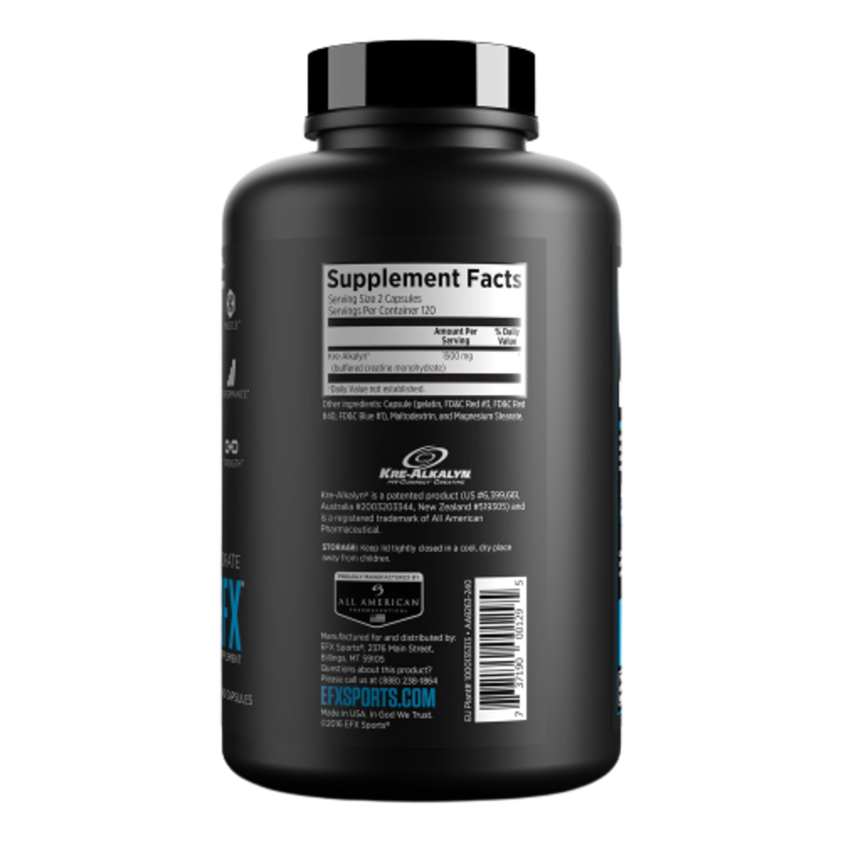 EFX EFX Kre-Alkalyn Creatine Capsules