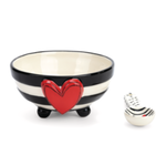 Demdaco Wide Stripe Candy Bowl with Spoon Set