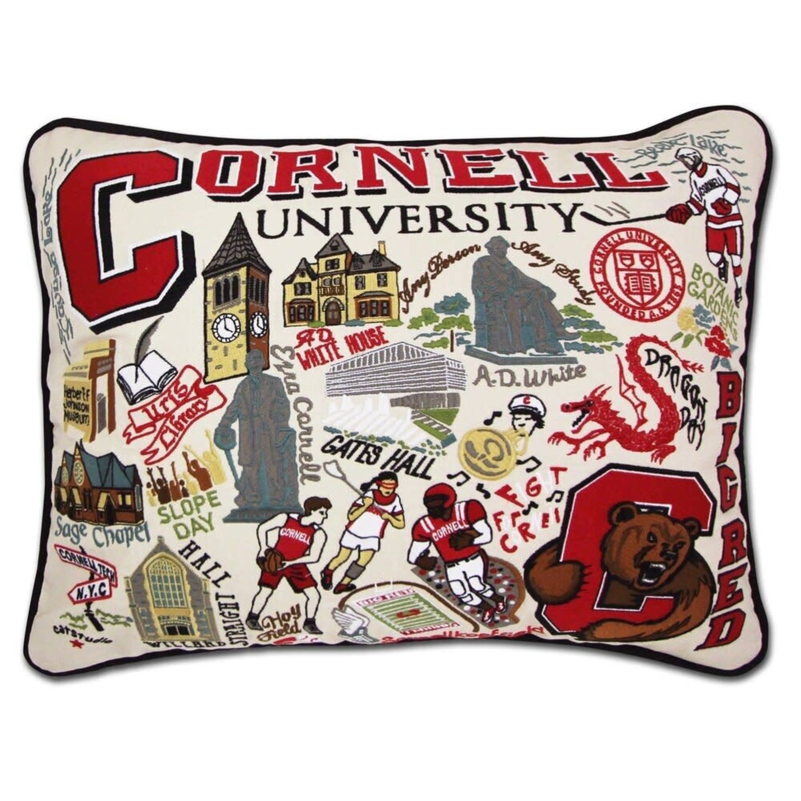 Catstudio Catstudio Collegiate  Cornell University Pillow