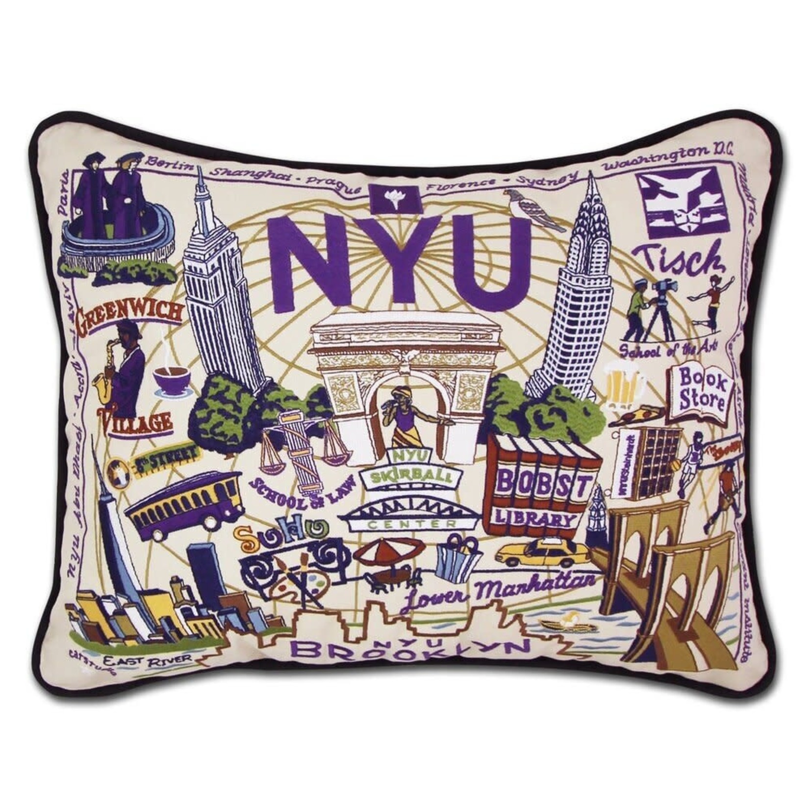 Catstudio Catstudio Collegiate New York University Pillow
