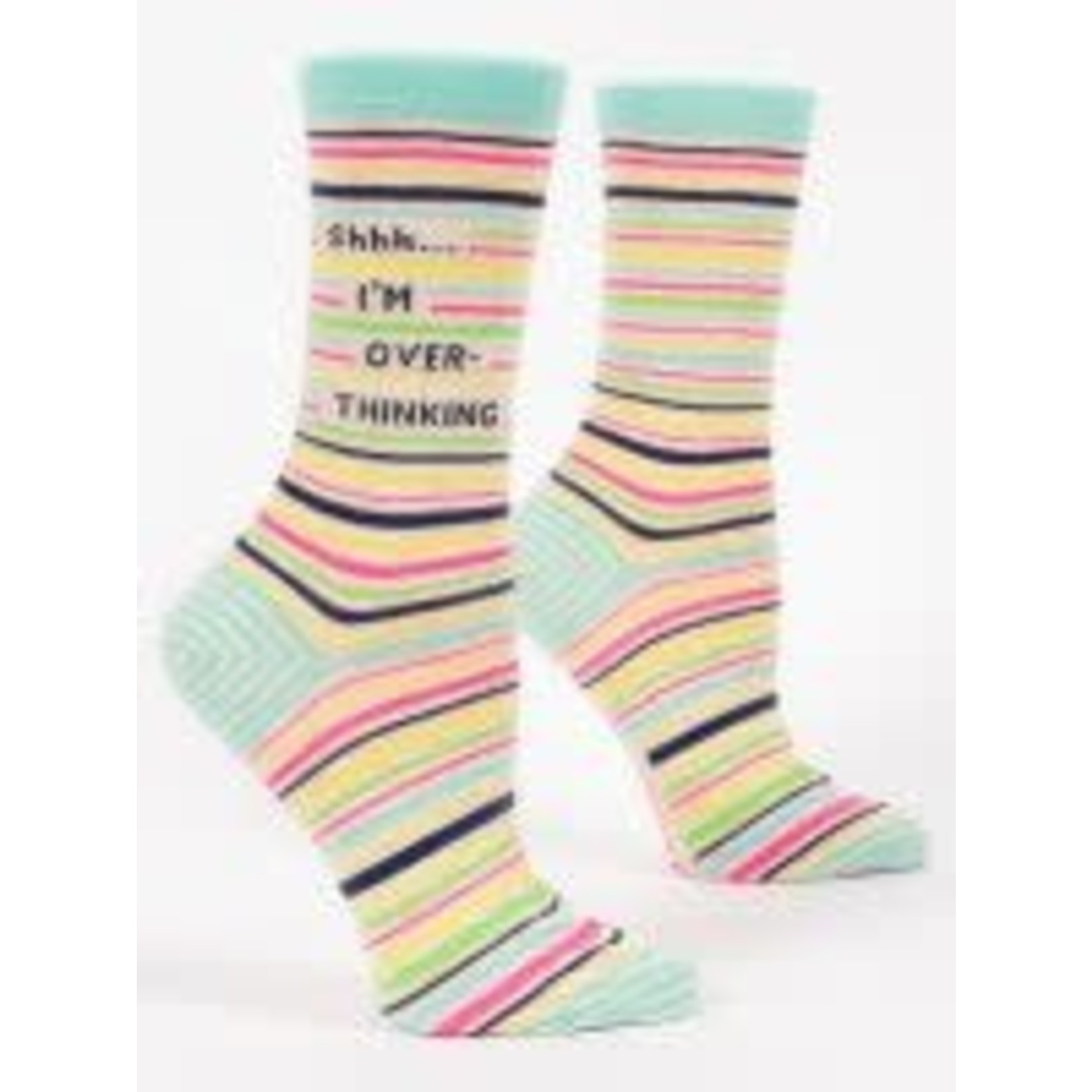 Blue Q Blue Q Shhh...I'm Overthinking Crew Socks