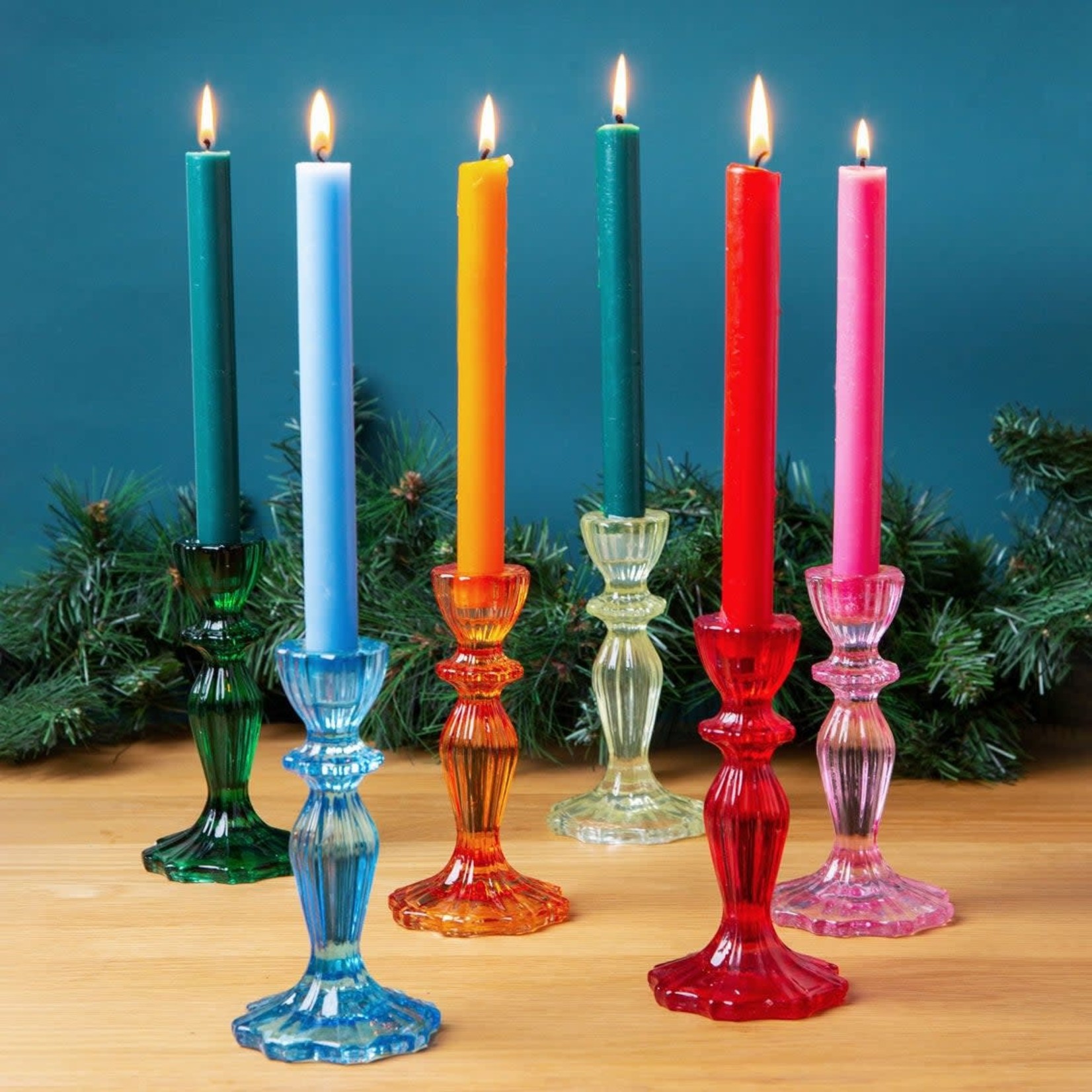 Talking Tables Dinner Candles & Candle Holders, Green/Blue