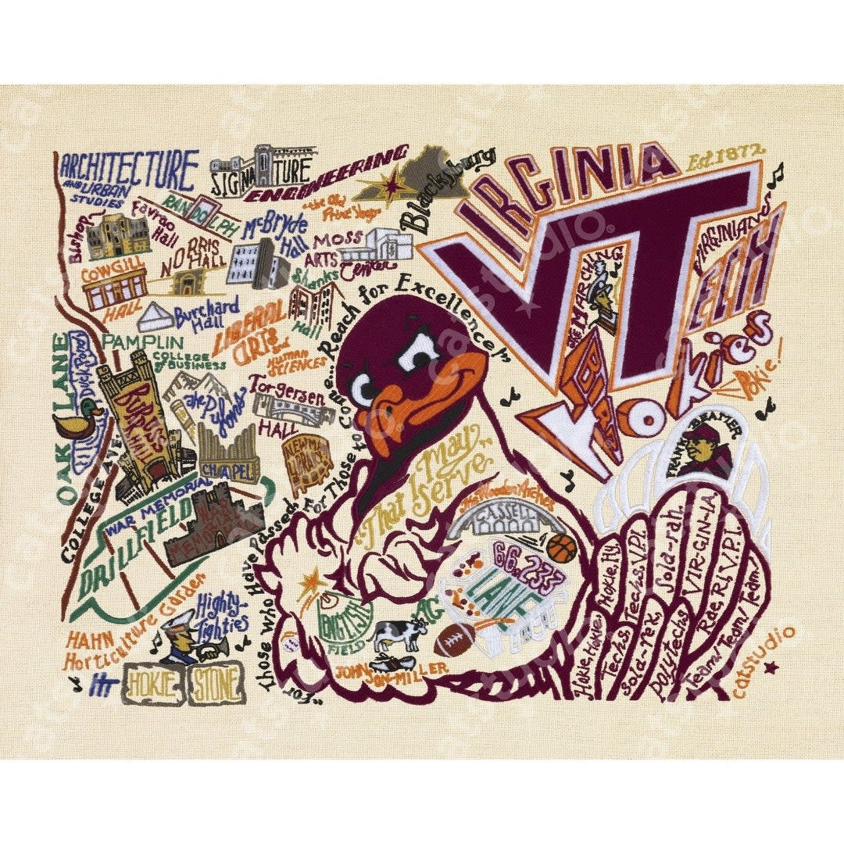 University of Louisville Fine Art Print  Collegiate Collection by  catstudio – catstudio