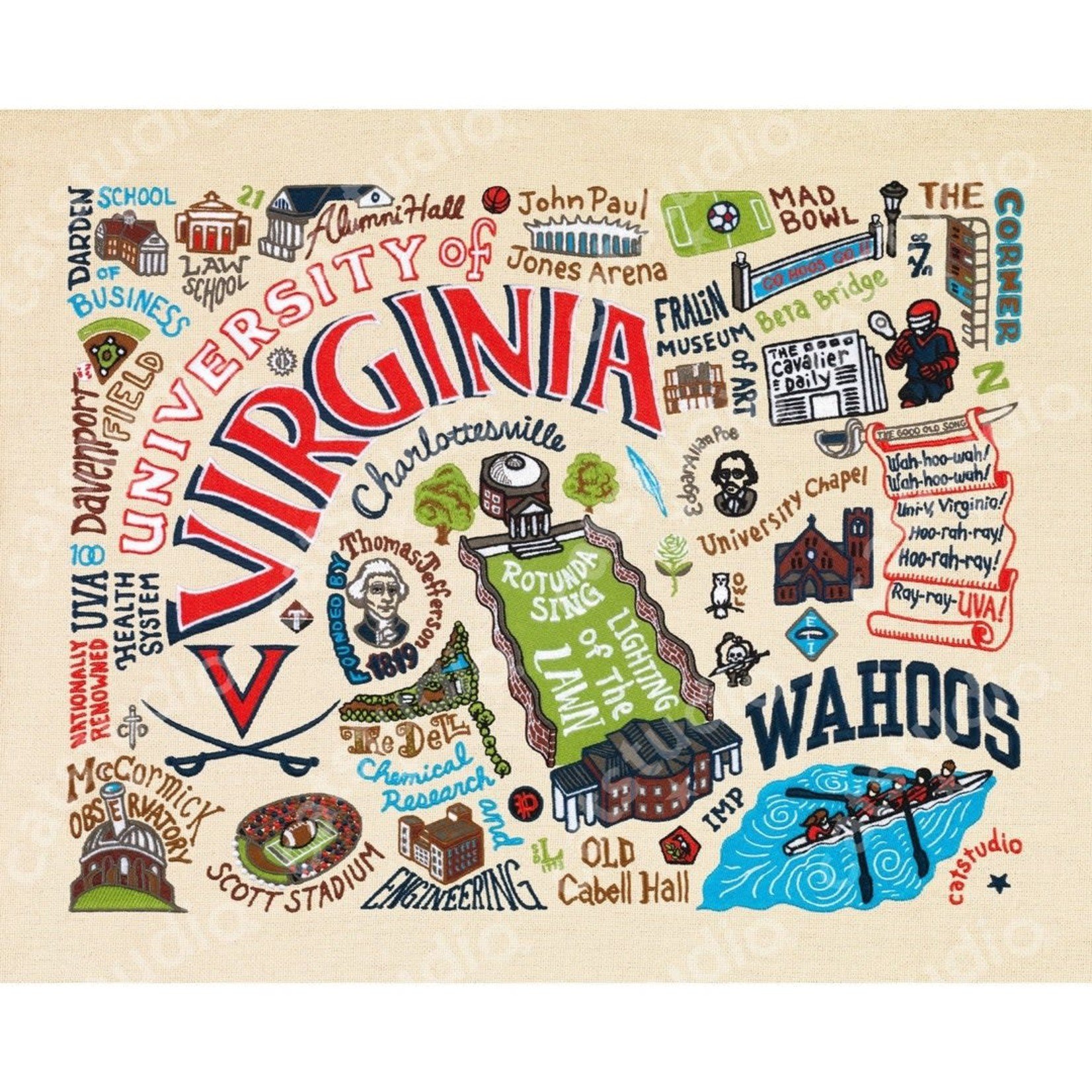 University of Louisville Fine Art Print  Collegiate Collection by  catstudio – catstudio