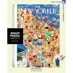 New York Puzzle Co. The New Yorker Beachgoing 1000 Piece Puzzle