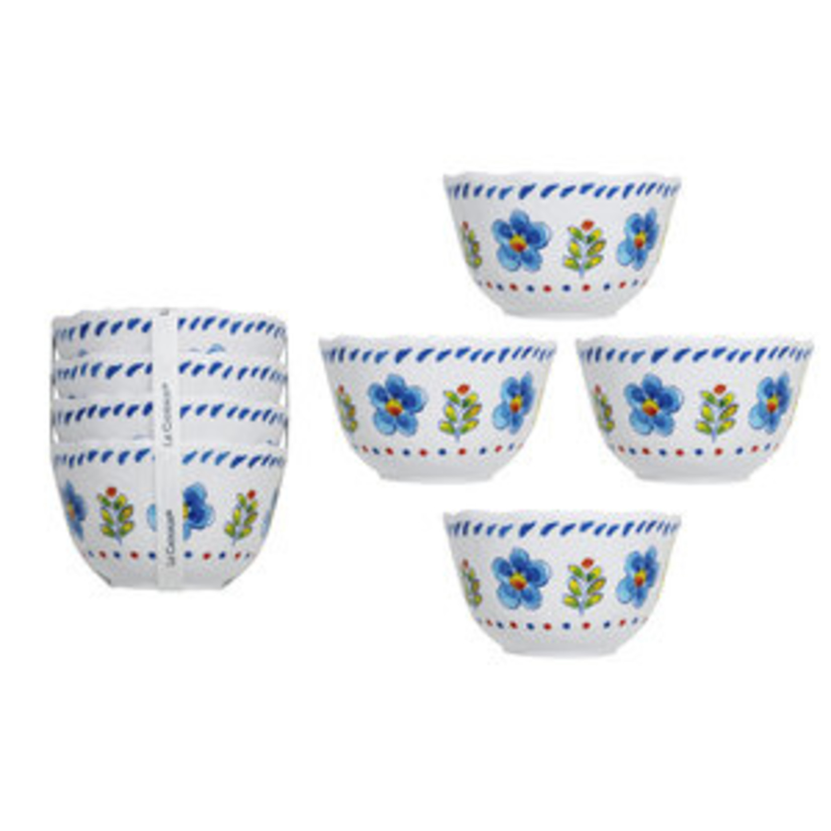 Le Cadeaux Le Cadeaux Madrid White Dessert Bowl Set