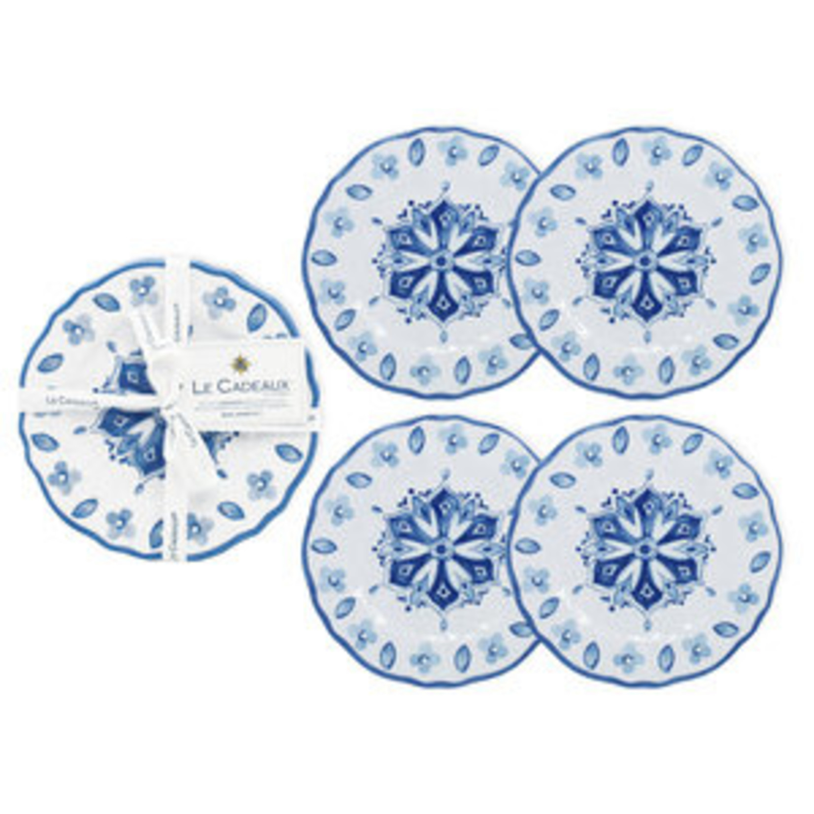Le Cadeaux Le Cadeaux Moroccan Blue Appetizer Plate Set