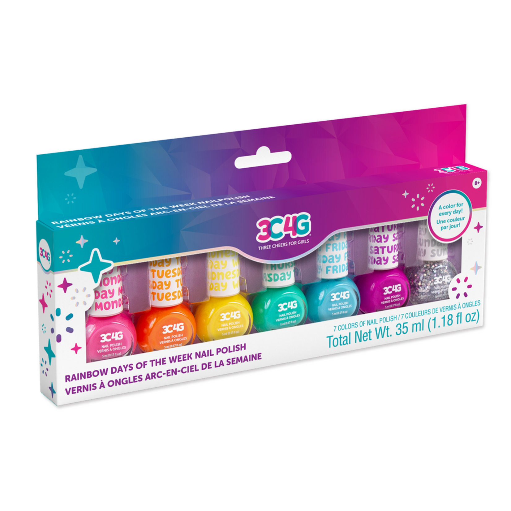 Make It Real Three Cheers for Girls Rainbow Bright Nail Polish: Days of the Week
