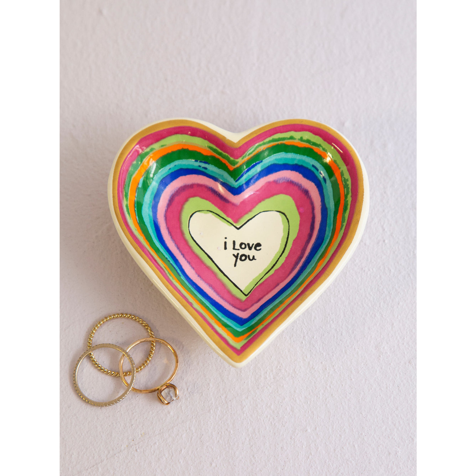 Natural Life Heart Trinket Dish - I Love You