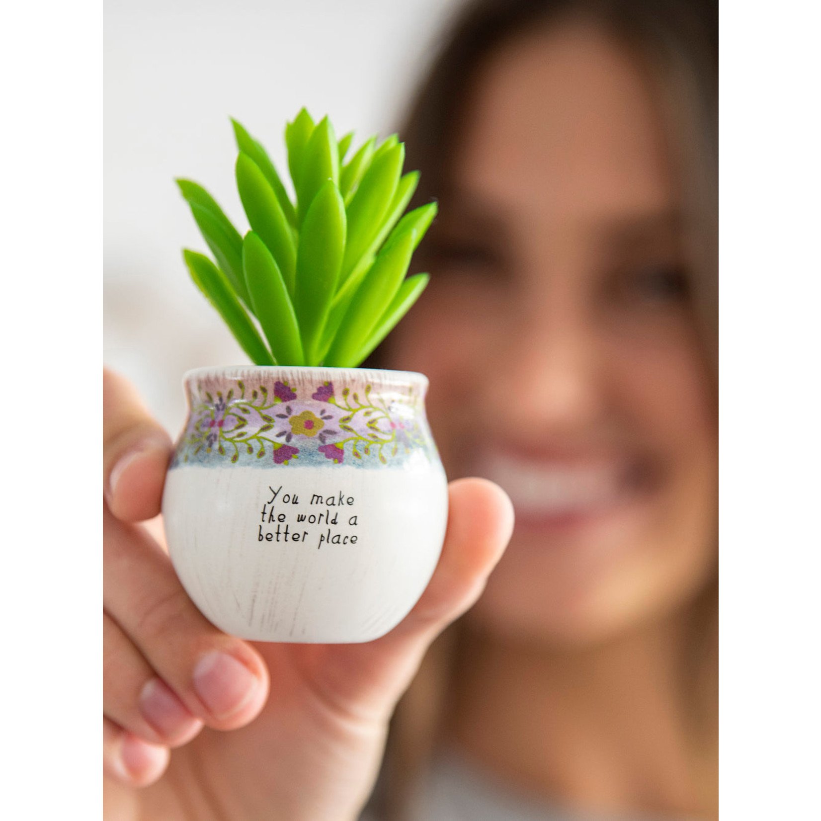 Natural Life Mini Faux Succulent Planter - World Better