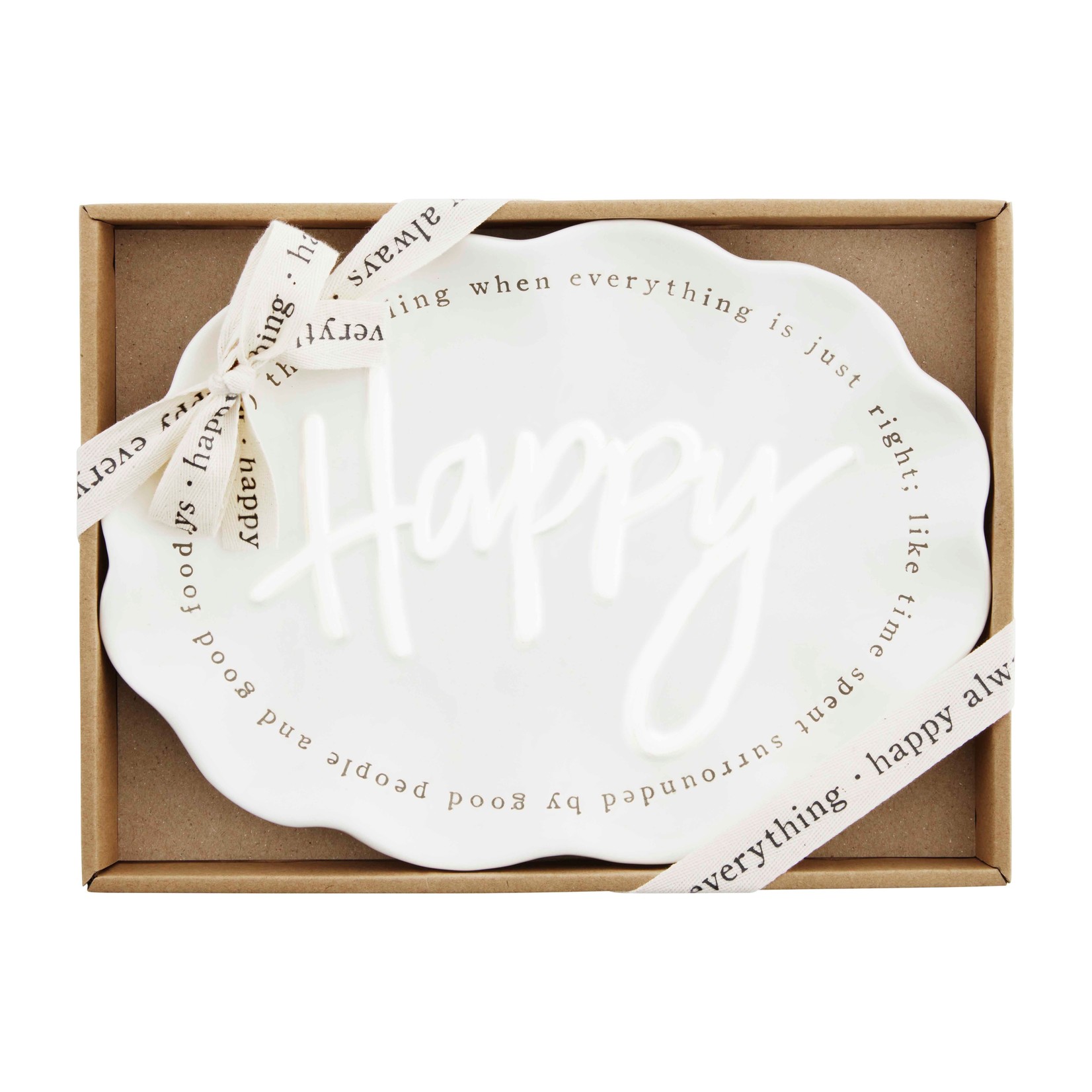 Mud Pie Happy Definition Ceramic Plate