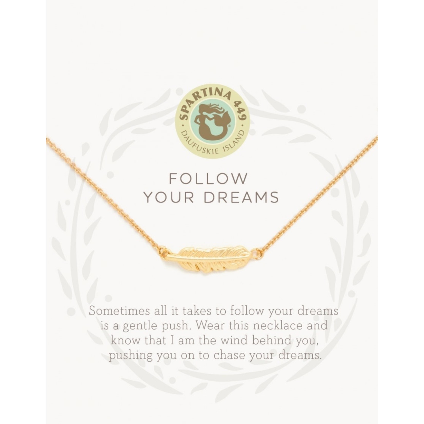 Spartina Spartina Sea La Vie Follow Your Dreams/Feather Necklace