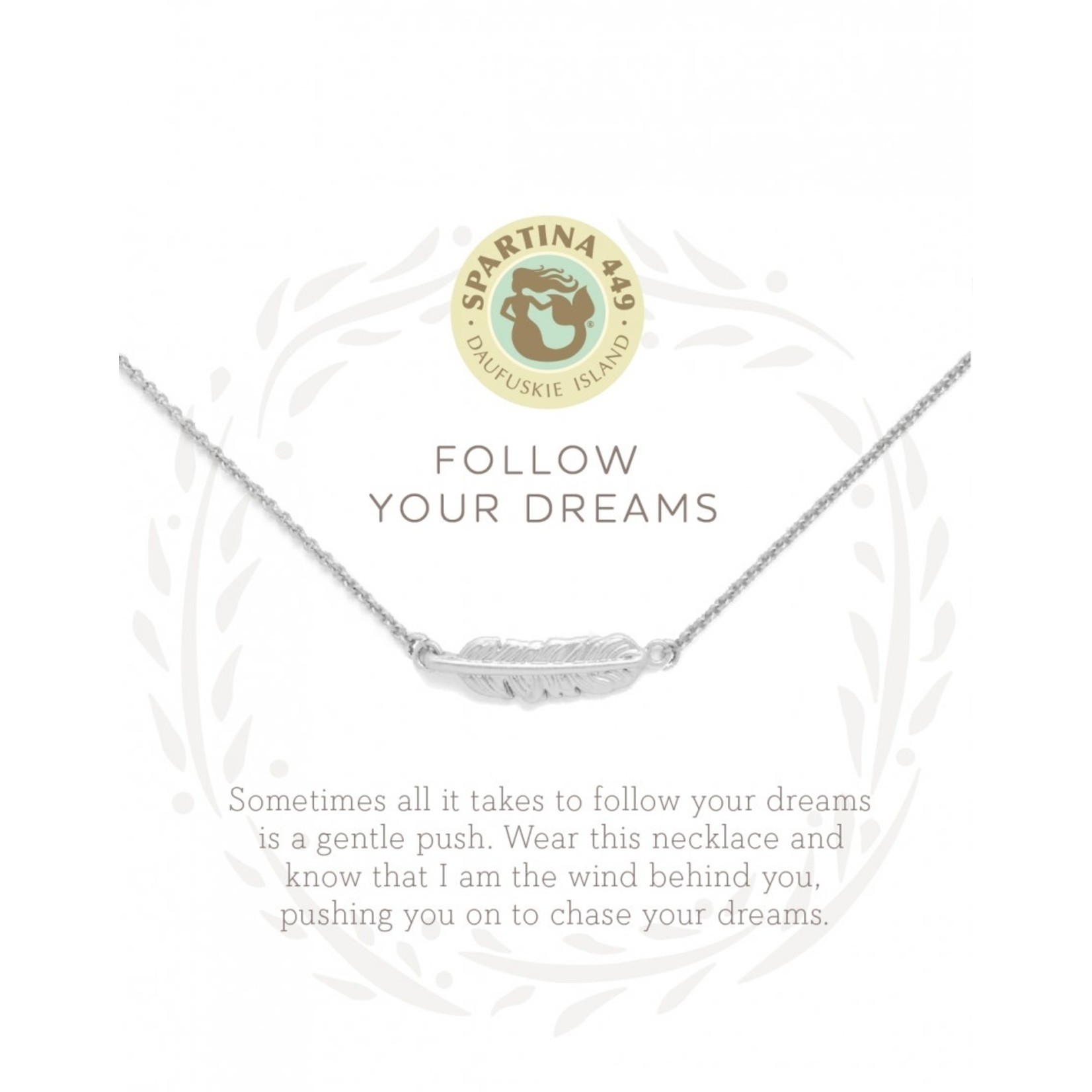 Spartina Spartina Sea La Vie Follow Your Dreams/Feather Necklace