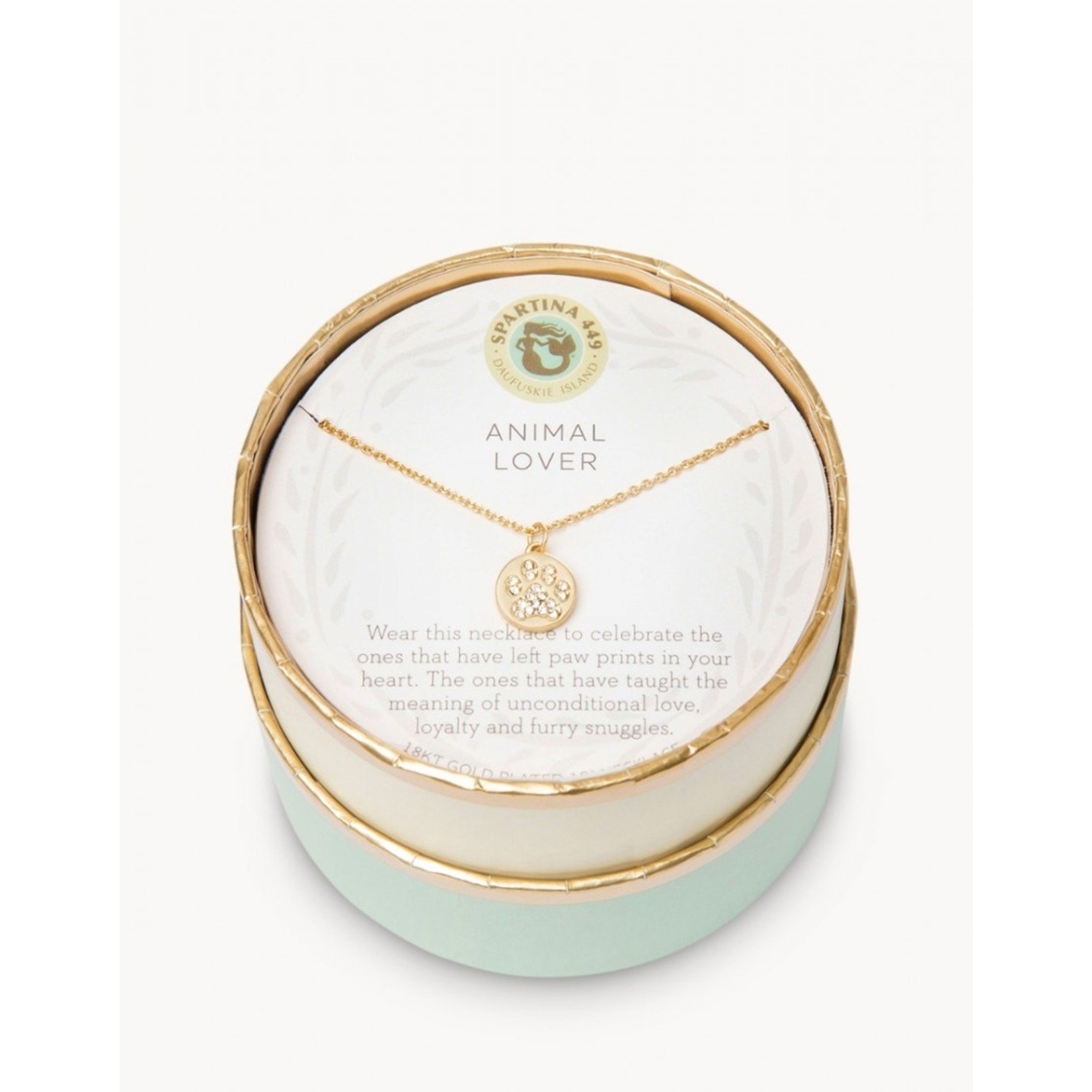 Spartina Spartina Sea La Vie Necklace 18" Animal Lover/Paw - Gold