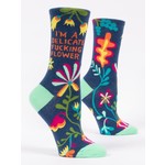 Blue Q Blue Q I'm A Delicate Fucking Flower W-Crew Socks