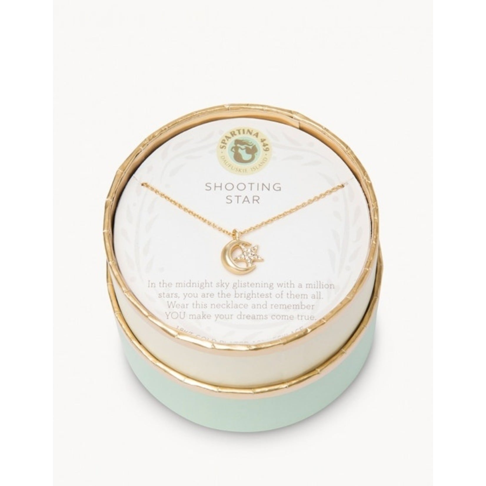 Spartina Sea La Vie Shooting Star/Moon Star Necklace - Gold