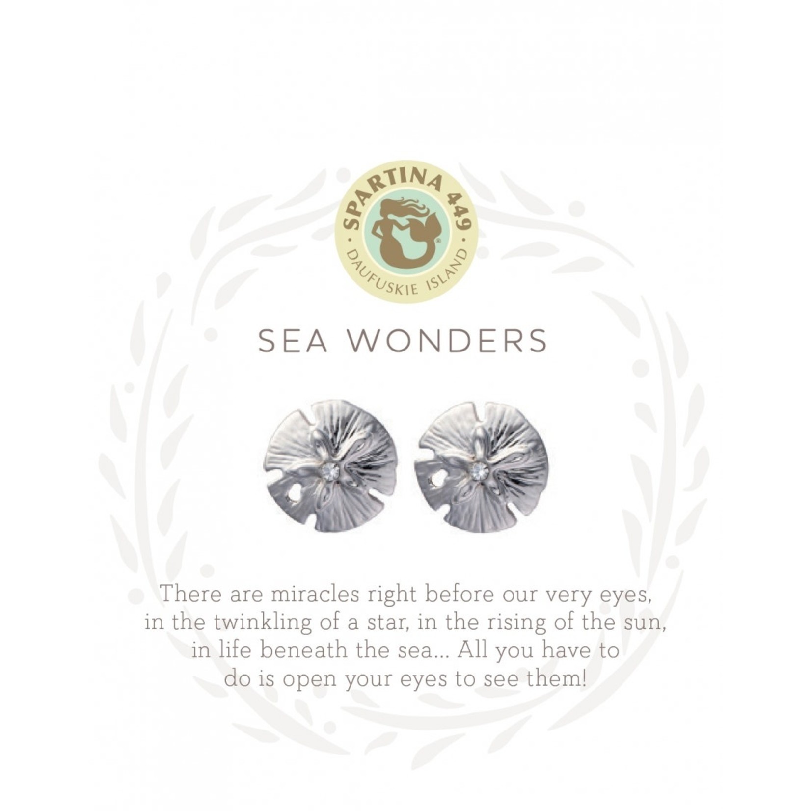 Spartina Sea La Vie Sea Wonders Stud Earrings - Sea Dollar SIL