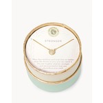 Spartina Sea La Vie Necklace Stronger/Pave Disk - Gold