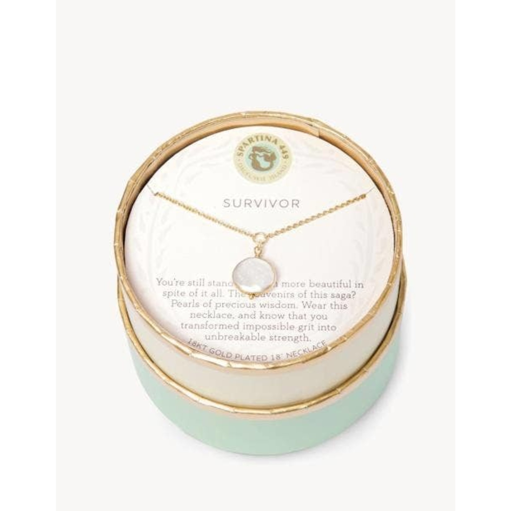 Spartina Spartina Sea La Vie Survivor Necklace/Coin Pearl - Gold