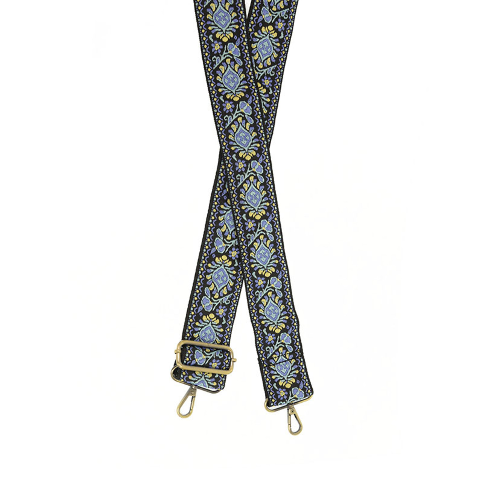 Joy Susan Joy Susan 2" Blue Folk Medallion Guitar Strap