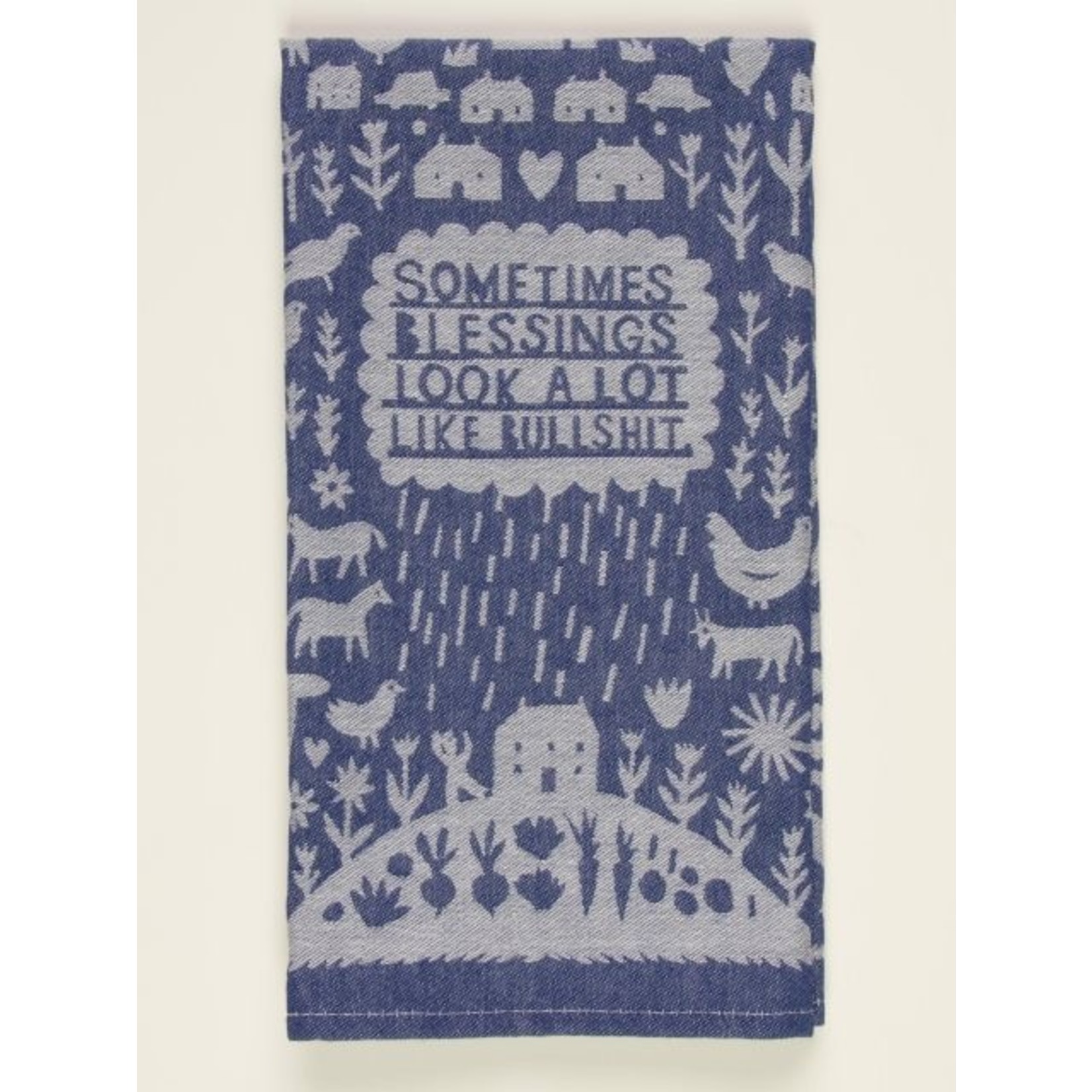 Blue Q Sometimes Blessings Look A Lot Like Bullshit Dish Towel