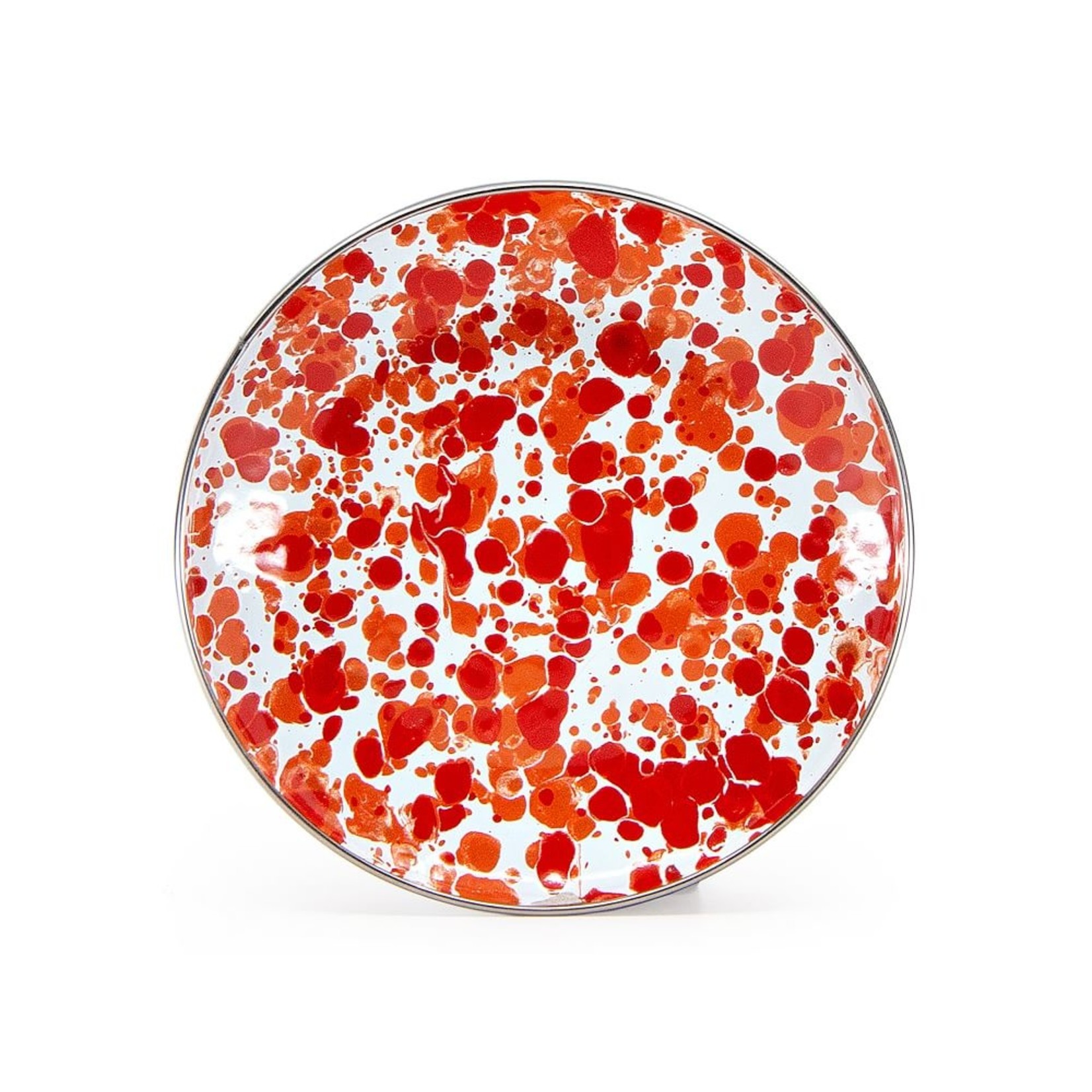 Red Swirls Bread & Butter Plate