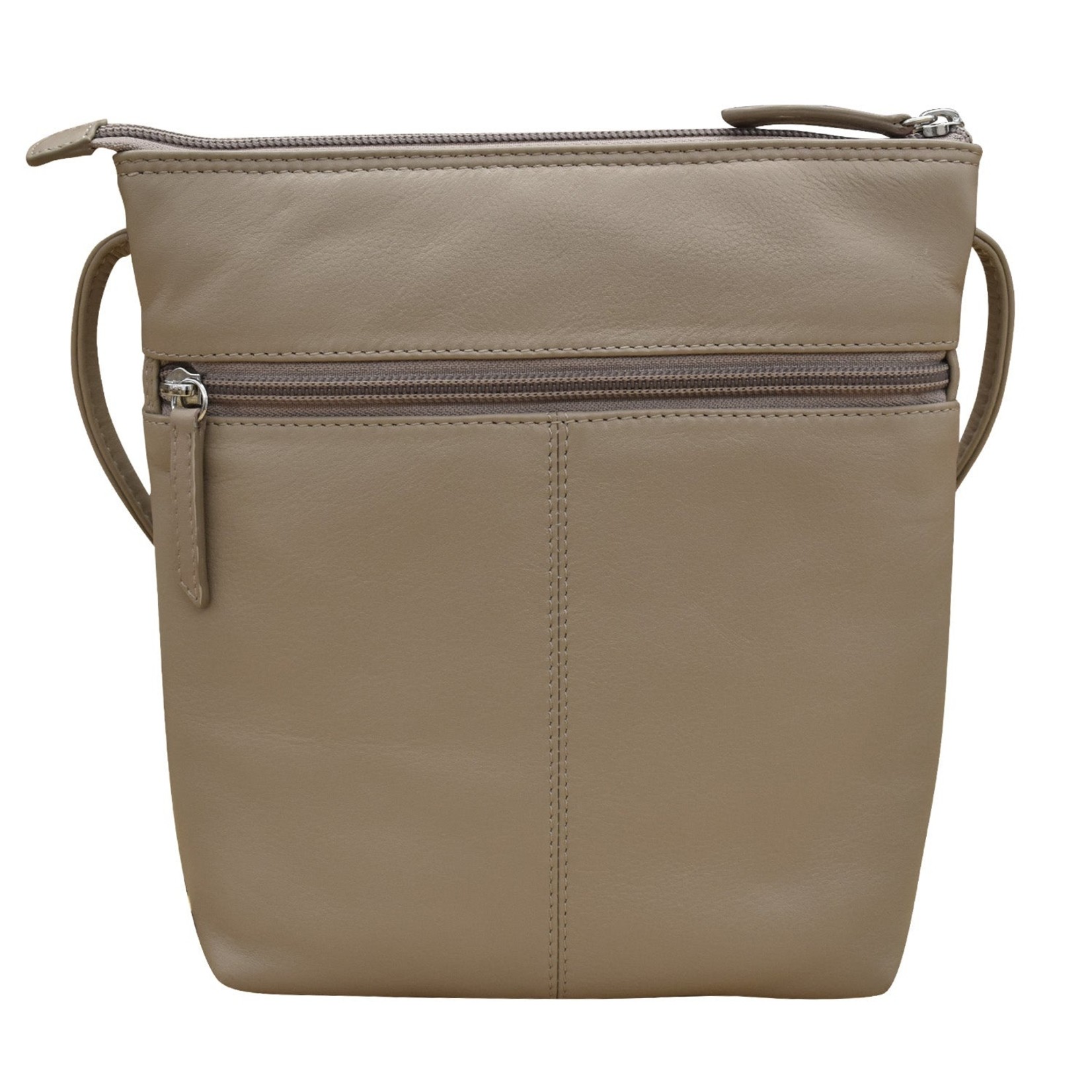 ili Leather Front Pocket Crossbody Bag