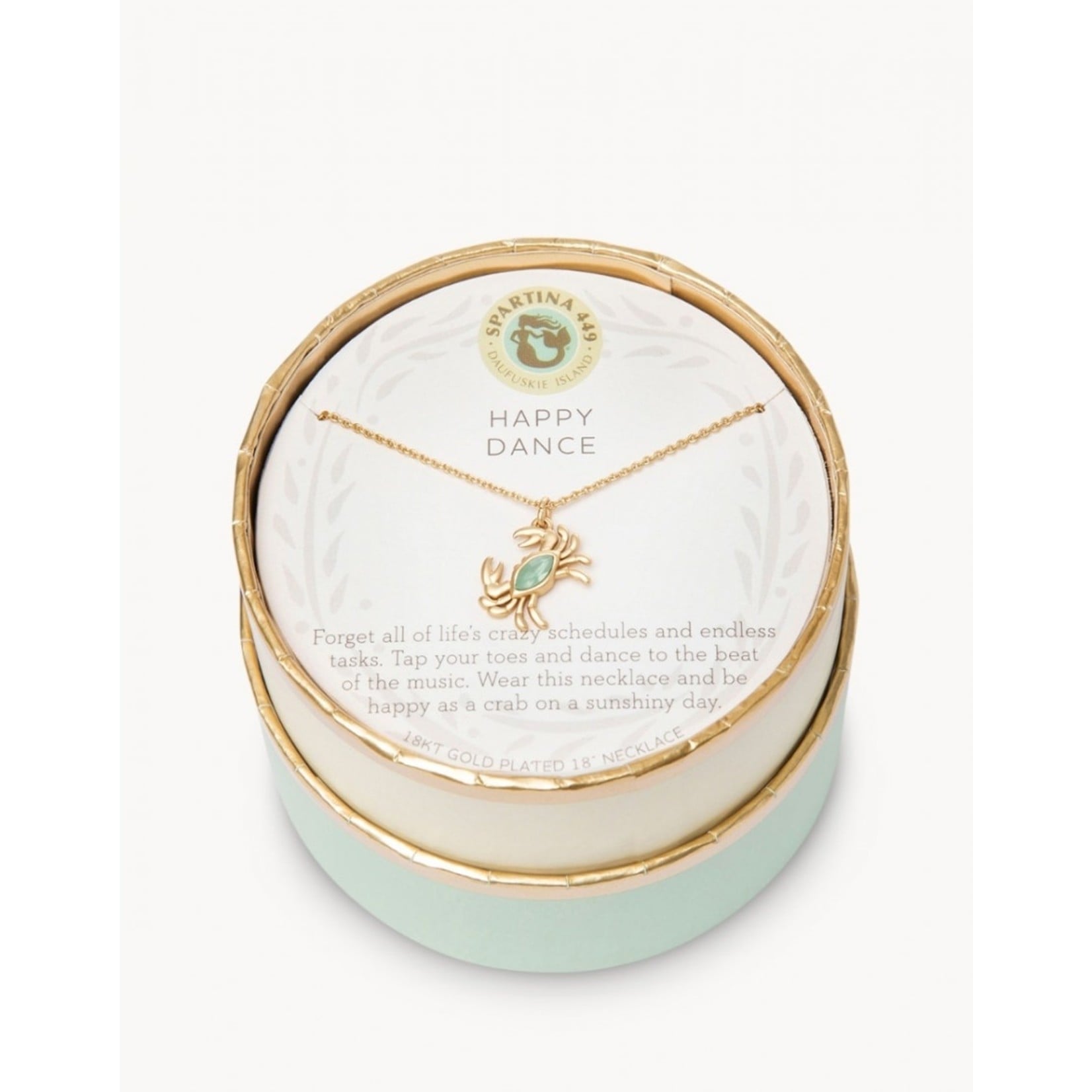 Spartina Spartina Sea La Vie Happy Dance/Crab Necklace  - Gold