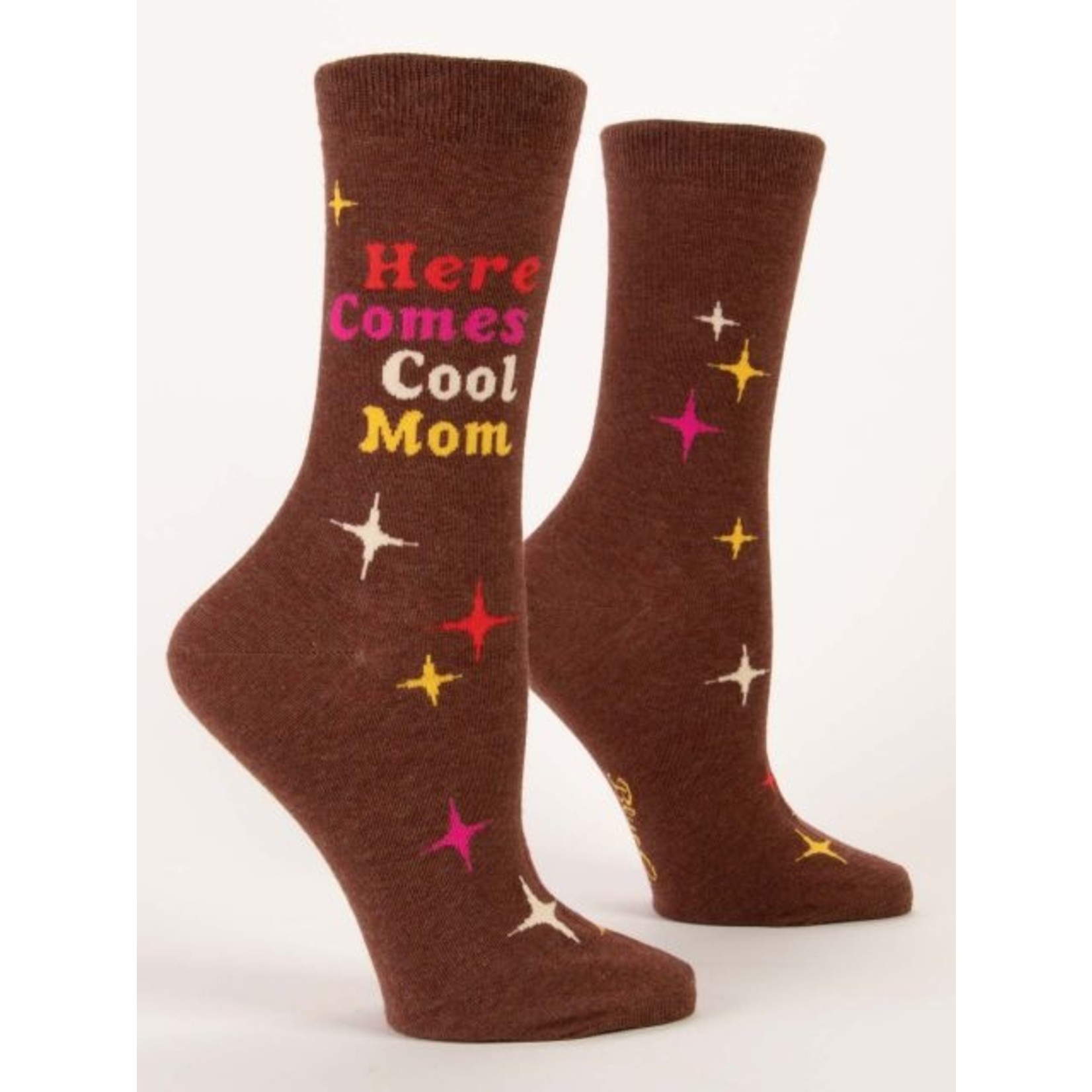 Blue Q Here Comes Cool Mom W-Crew Socks