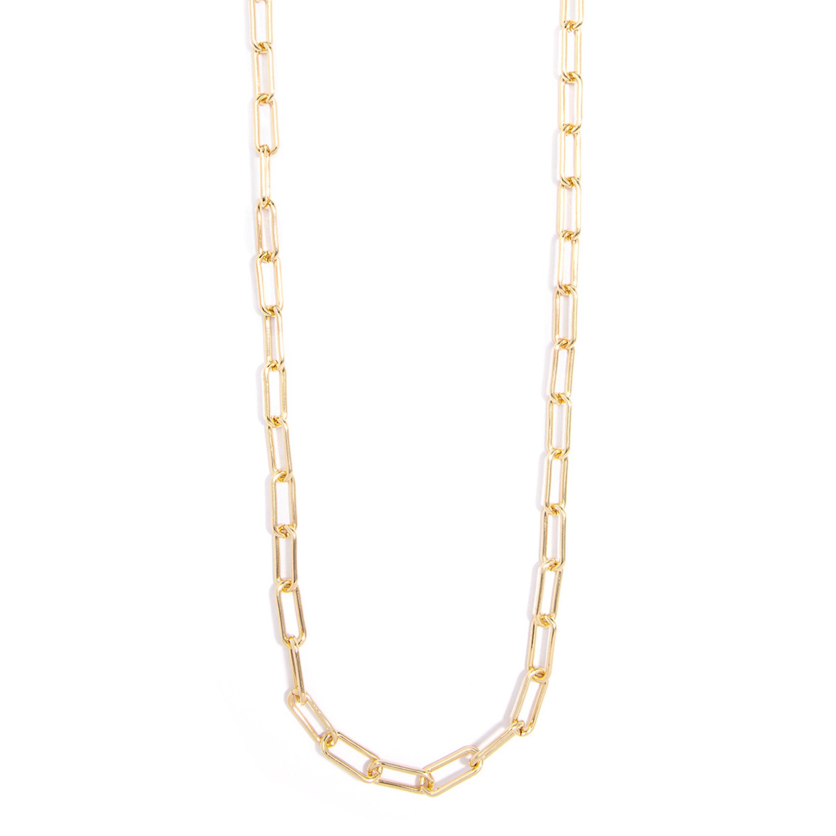 Zenzii Large Paperclip Link Long Necklace