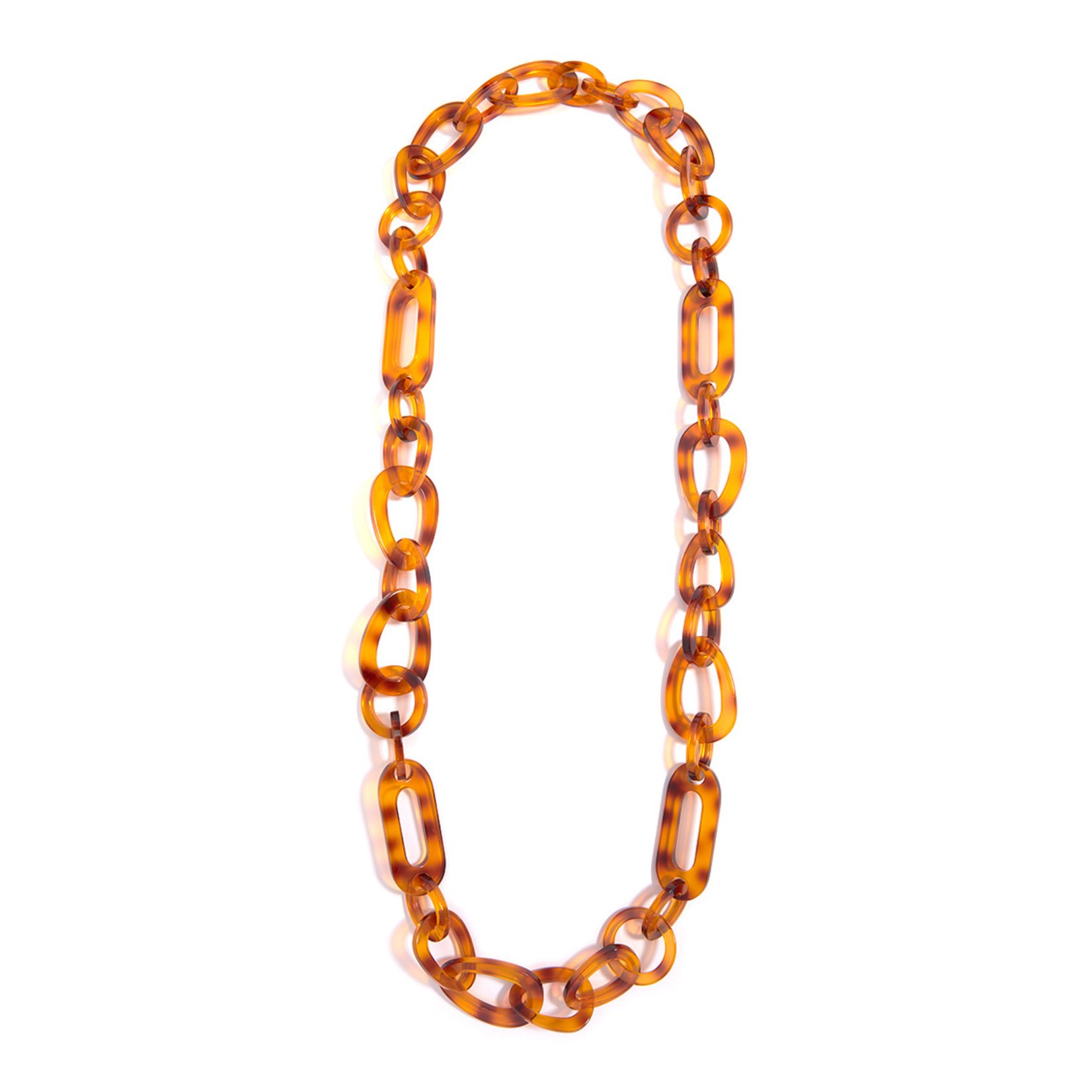 Zenzii Tortoise Resin Links Long Necklace