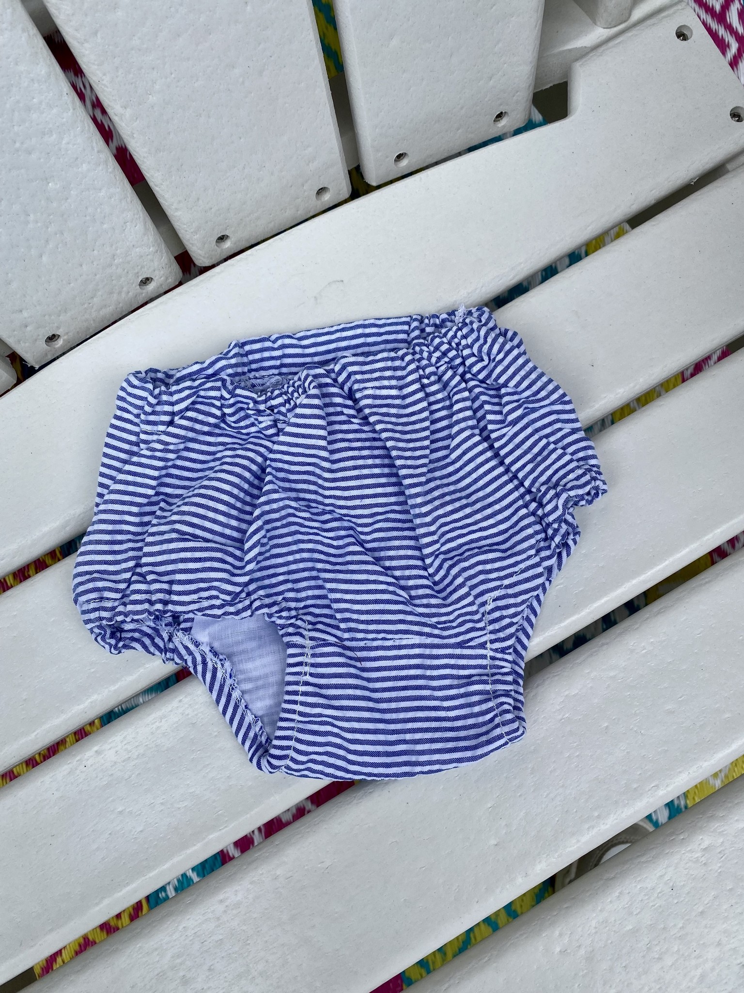 Navy Seersucker Bloomers The Blue House