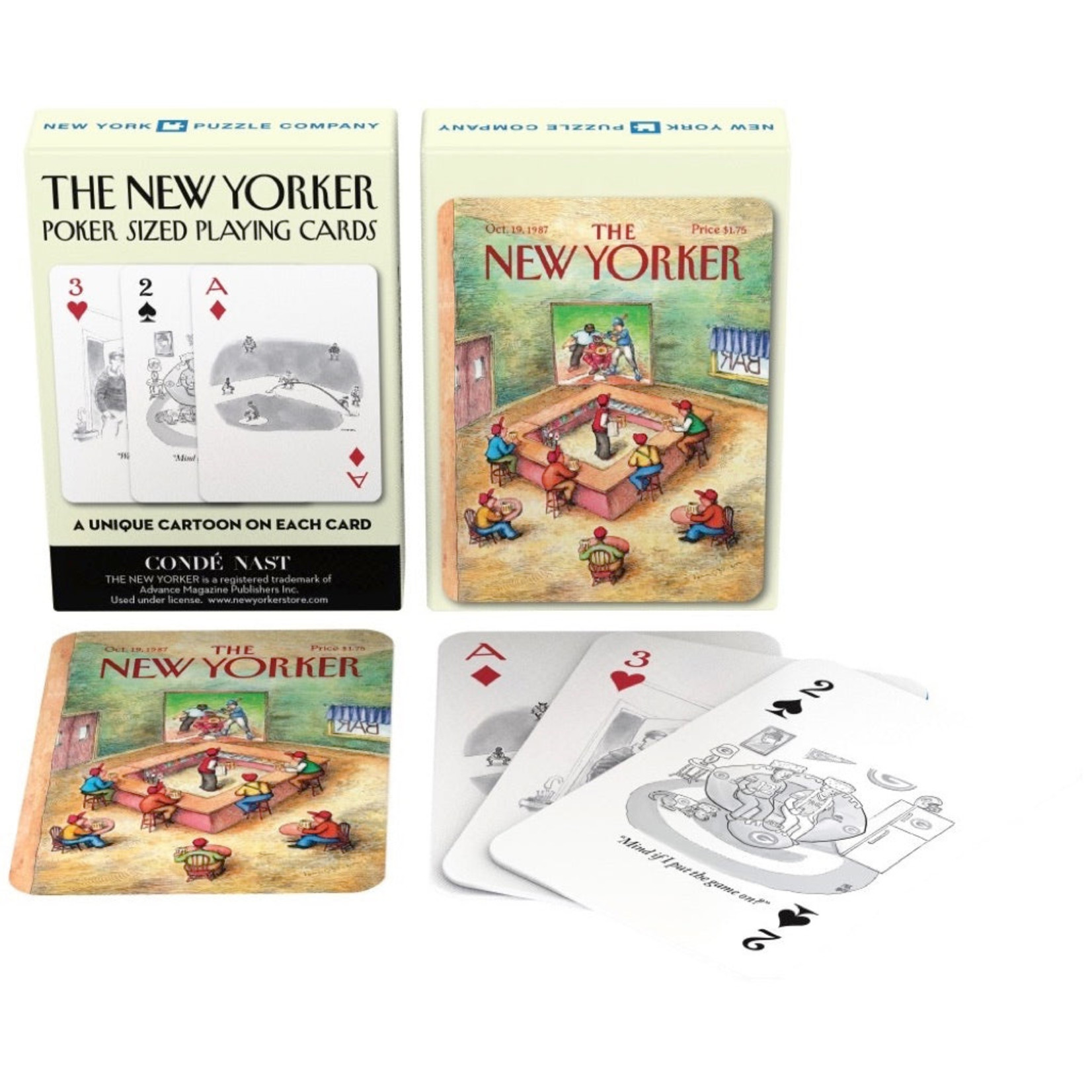 New York Puzzle Co. Sports Cartoons Playing Cards
