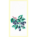 Red and White Kitchen Blackberries Towel