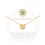 Spartina Sea La Vie Necklace 18" Adventure/Compass - Gold