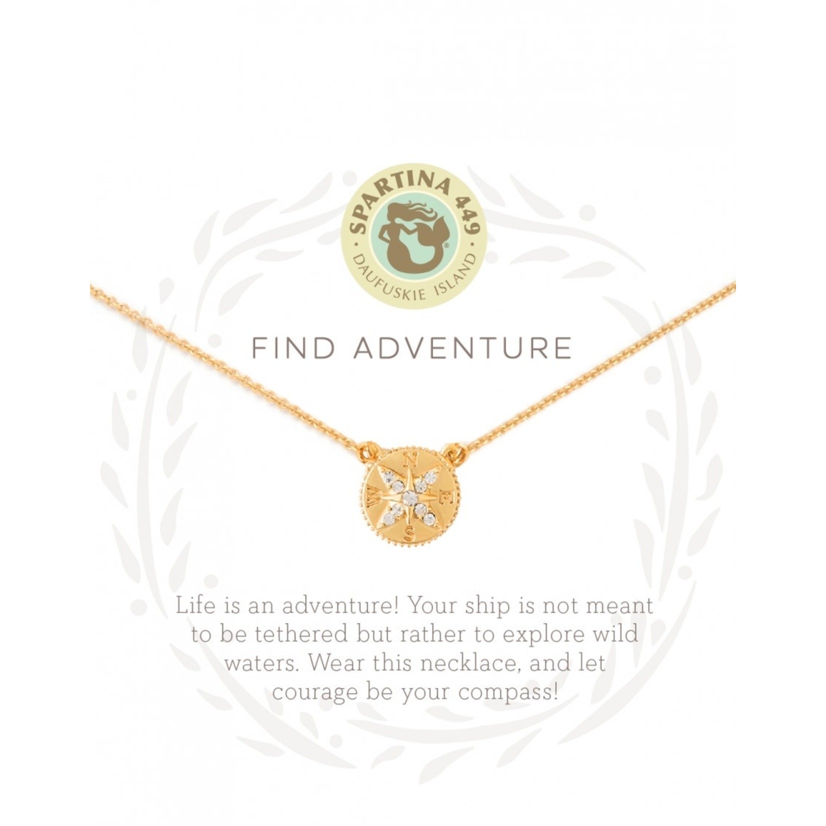Spartina Sea La Vie Necklace 18" Adventure/Compass