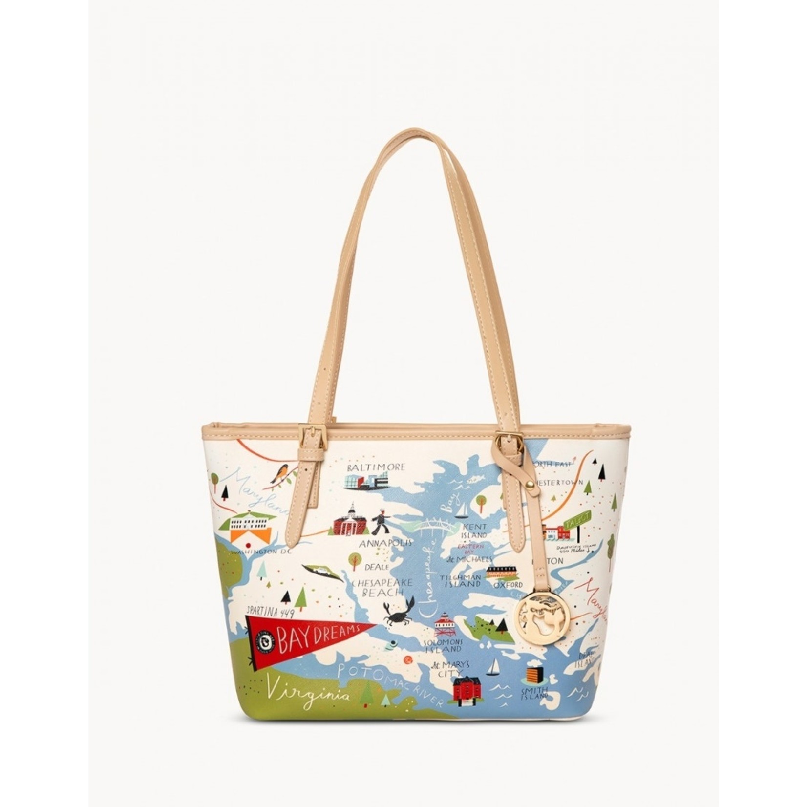 Spartina Bay Dreams Small Tote with Zipper