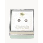 Spartina Spartina Sea La Vie Stud Earrings Blessed/Crystal Clover - Silver