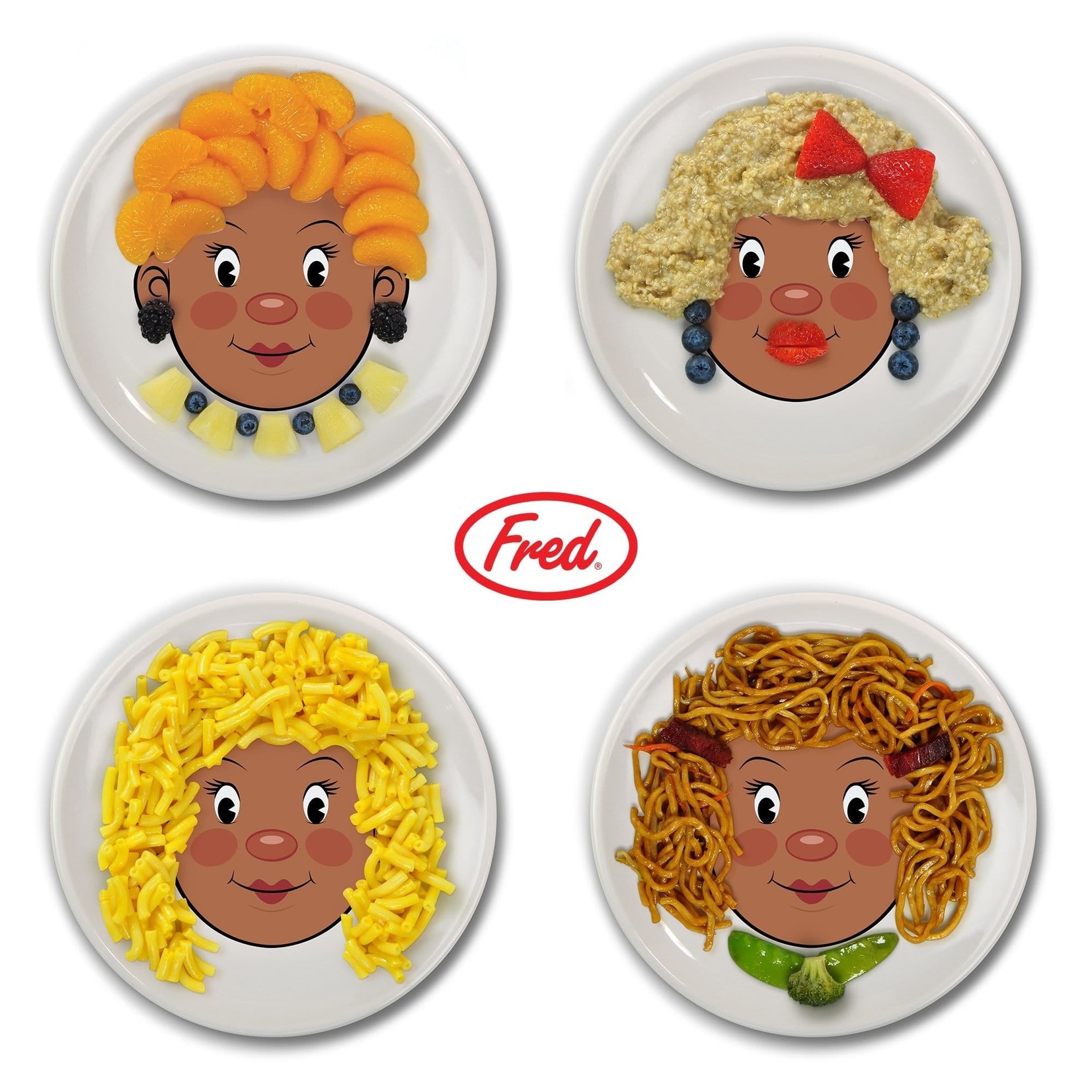 Fred & Friends Fred Ms. Food Face - Dinner Plate