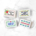 Fred & Friends R Rated Subversive Sponges With Caddie Set of 4