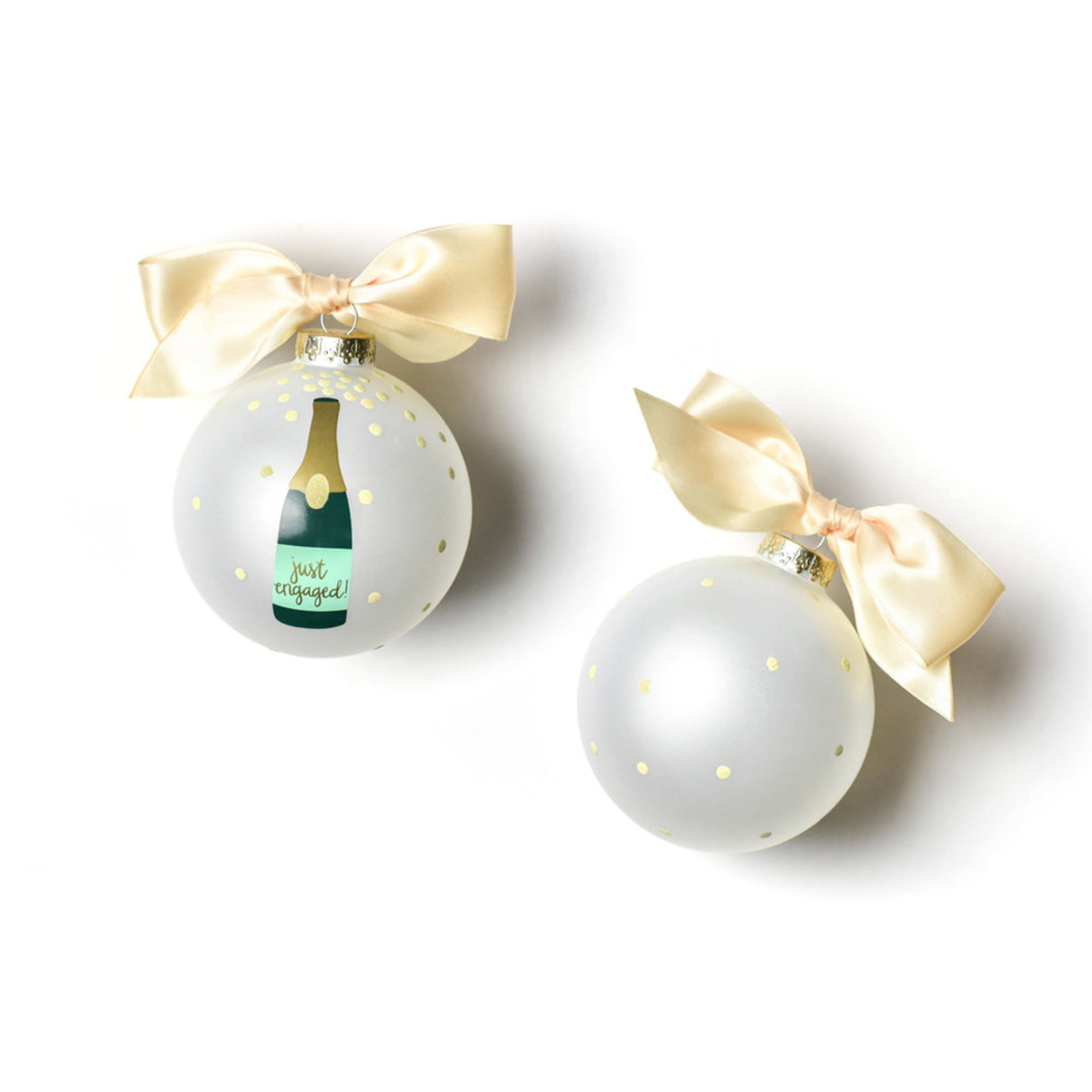 Coton Colors Just Engaged Champagne Ornament