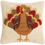 Peking Handicraft Turkey Hook Pillow 10x10