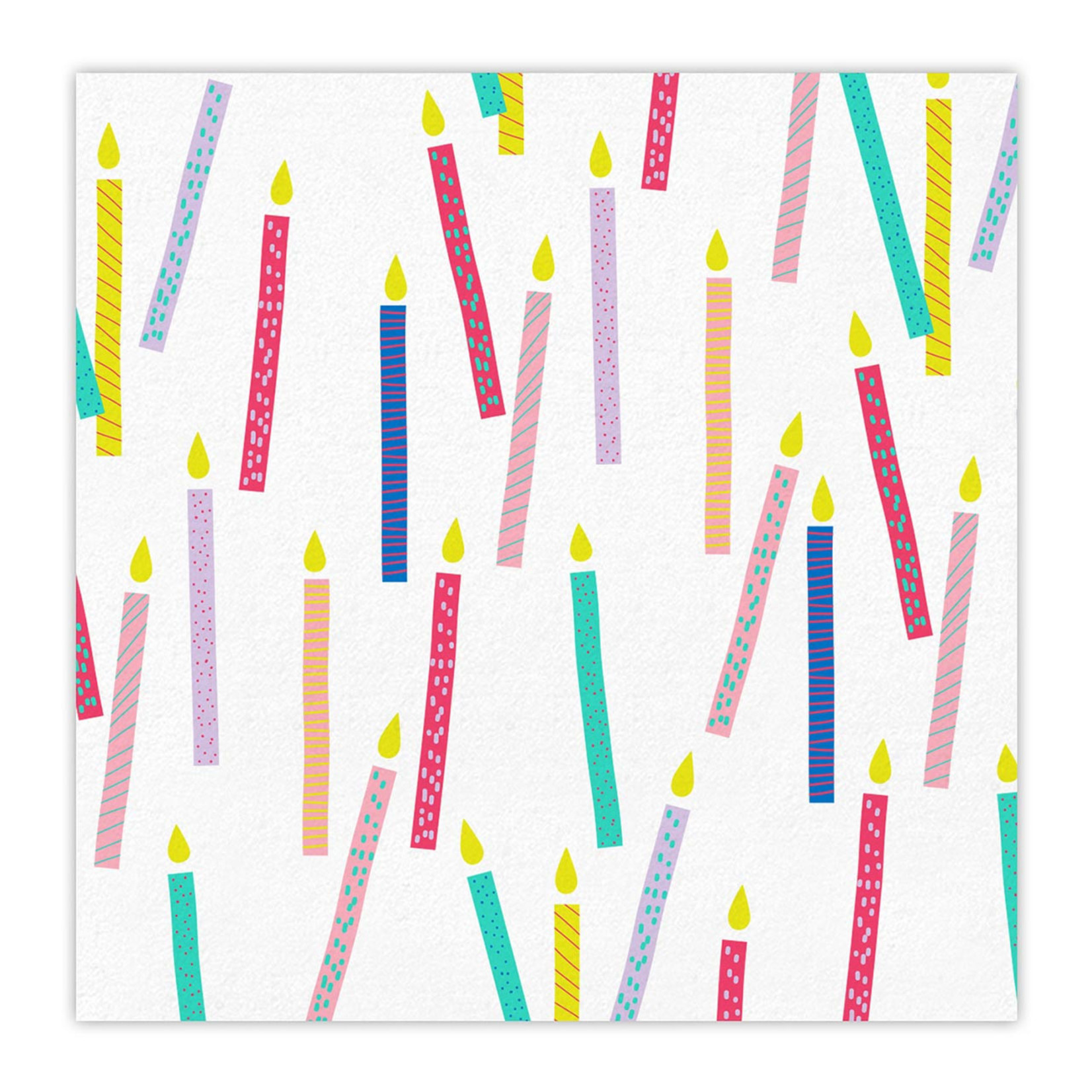 Slant Birthday Candles 20 Count Napkins