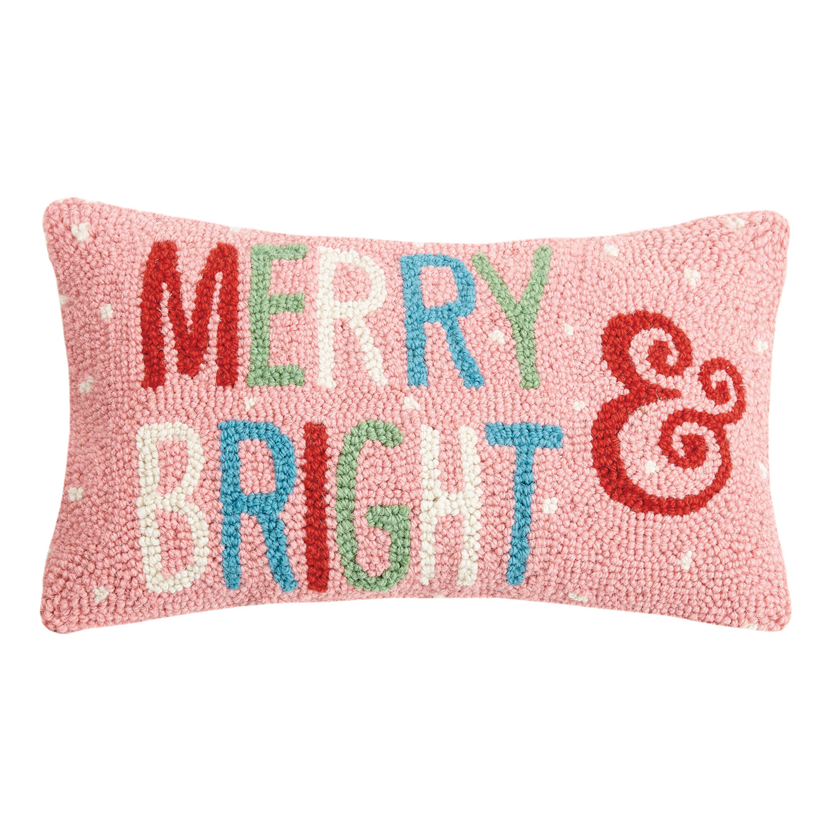 Peking Handicraft Merry And Bright Hook Pillow 9x16