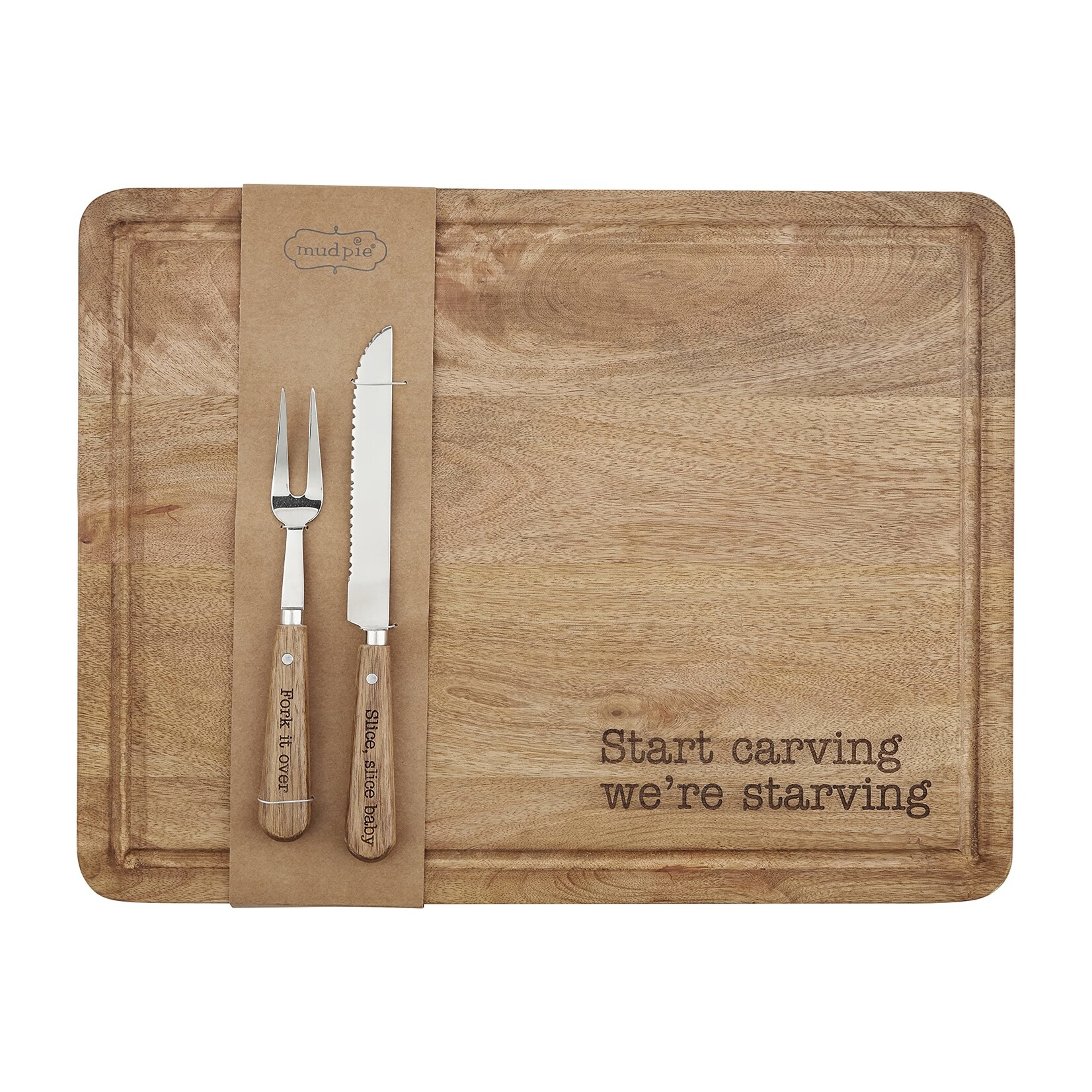 Mud Pie Carving Board Set - Start Carving We're Starving