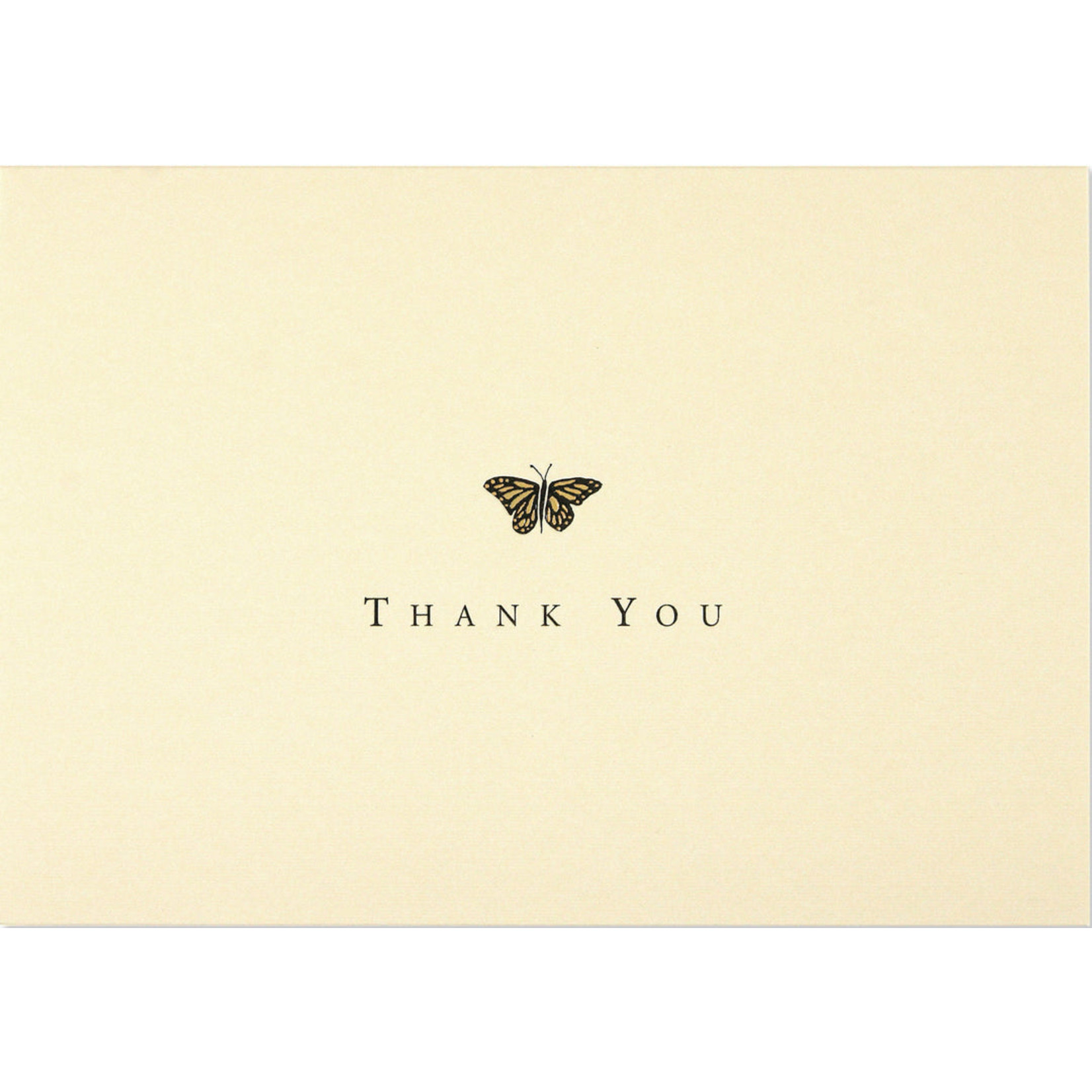 Peter Pauper Press Thank You Note Gold Butterfly