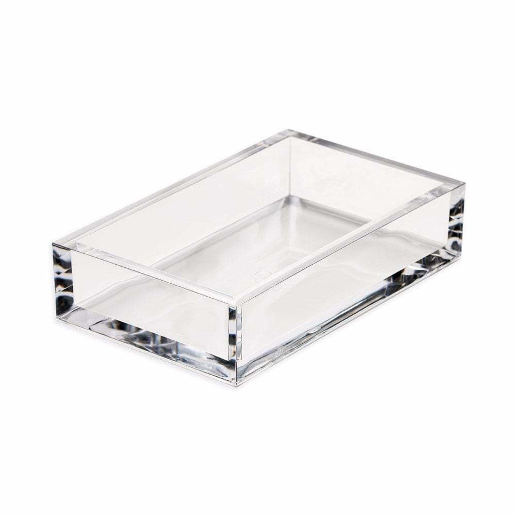 Caspari Acrylic Guest Towel holder in crystal clear