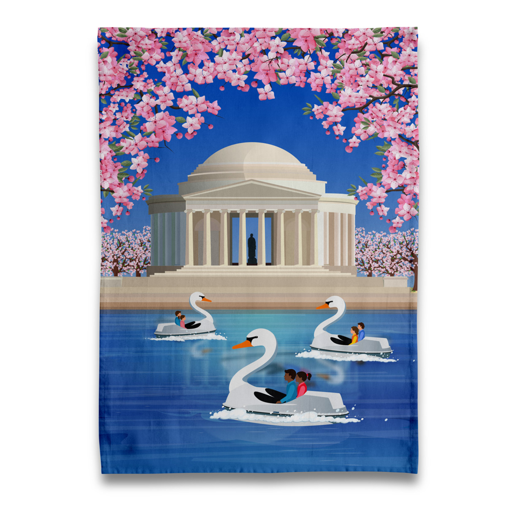 Naked Decor Naked Decor Swan Boats Dish Towel