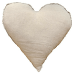 Sugarboo & Co. Heart Shaped Pillow with Frayed Edges